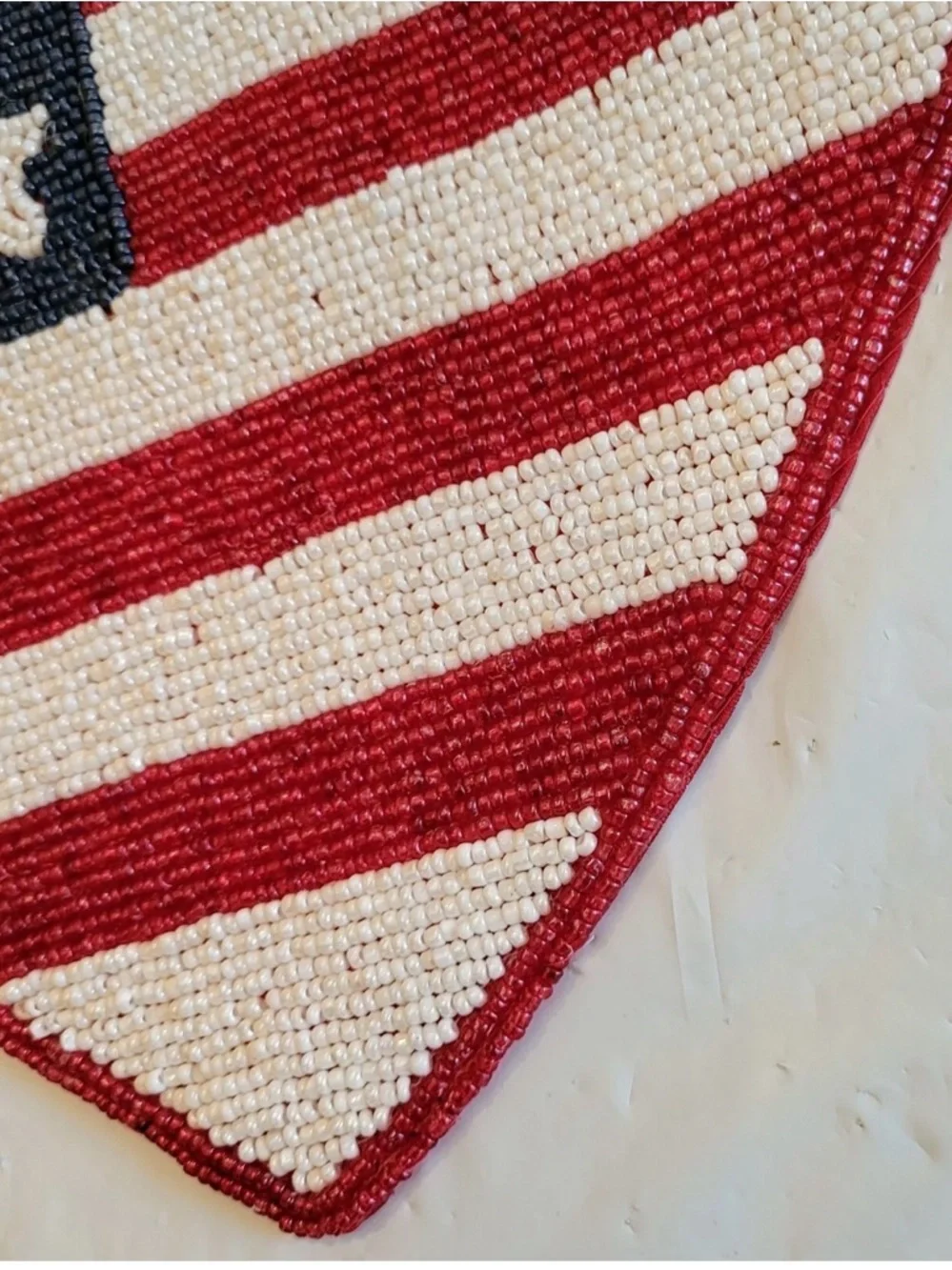 Patriotic Heart-Shaped Table Runner Accent - Red, White & Blue